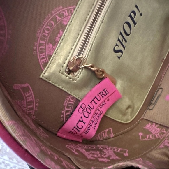 Juicy Couture Pink and Tan Heart Clutch